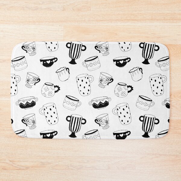 Item preview, Kitchen sketch vintage decor, mugs and cups seamless pattern, wrapping paper design. wallpaper decor, paper, printable, fabric design designed and sold by GorXena.
