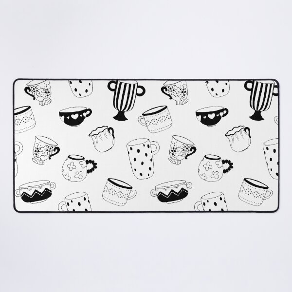 Item preview, Kitchen sketch vintage decor, mugs and cups seamless pattern, wrapping paper design. wallpaper decor, paper, printable, fabric design designed and sold by GorXena.