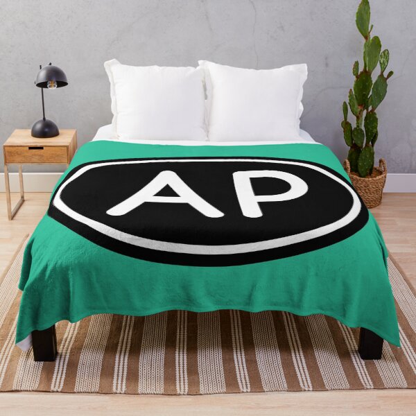 Item preview, AP Initials Monogram Oval White Letters designed and sold by Jeallan Designs.