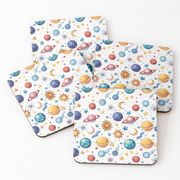 Item preview, Space Pattern Planets Stars Comets Cosmic Exploration Universe designed and sold by Rostislav Bouda.