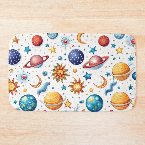 Item preview, Space Pattern Planets Stars Comets Cosmic Exploration Universe designed and sold by Rostislav Bouda.