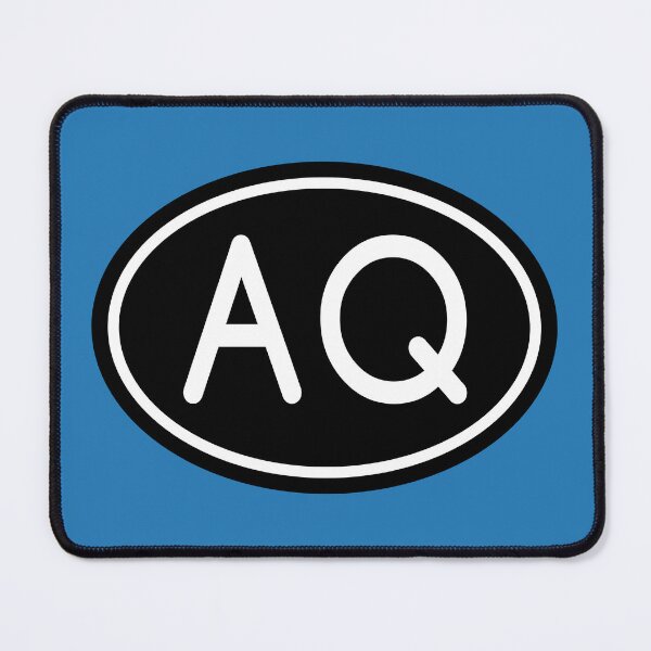 Item preview, AQ Initials Monogram Oval White Letters designed and sold by Jeallan Designs.