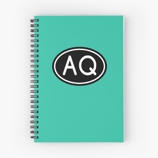 Item preview, AQ Initials Monogram Oval White Letters designed and sold by Jeallan Designs.