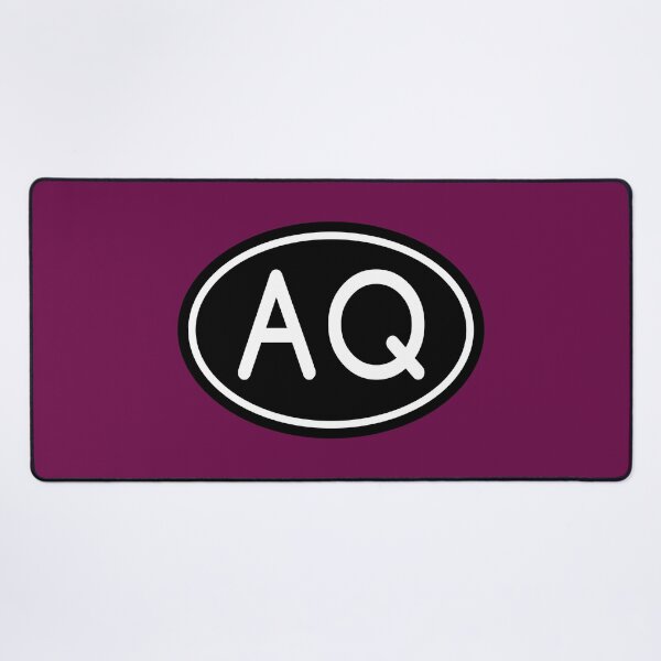 Item preview, AQ Initials Monogram Oval White Letters designed and sold by Jeallan Designs.