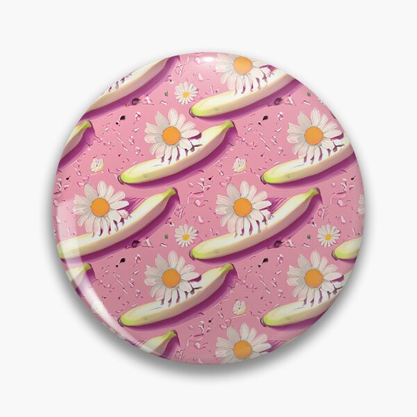 Item preview, Seamless banana with daisy flowers designed and sold by Clara Fruggeri.
