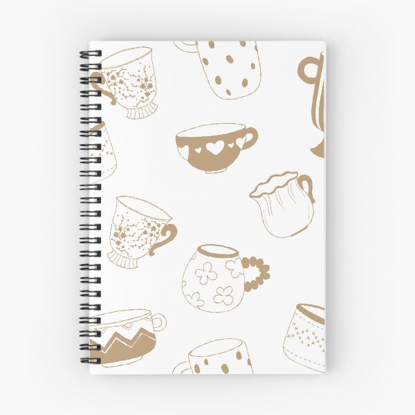 Item preview, Kitchen sketch vintage decor, mugs and cups seamless pattern, wrapping paper design. wallpaper decor, paper, printable, fabric design designed and sold by GorXena.