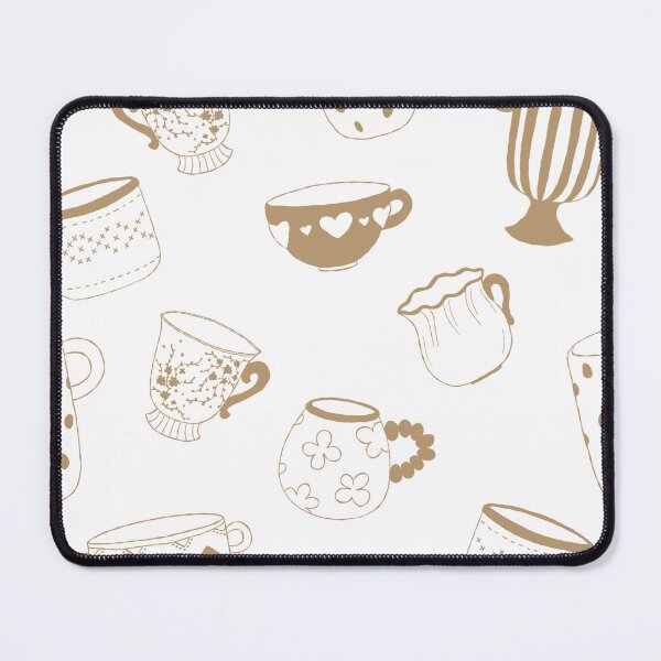 Item preview, Kitchen sketch vintage decor, mugs and cups seamless pattern, wrapping paper design. wallpaper decor, paper, printable, fabric design designed and sold by GorXena.