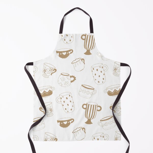 Item preview, Kitchen sketch vintage decor, mugs and cups seamless pattern, wrapping paper design. wallpaper decor, paper, printable, fabric design designed and sold by GorXena.
