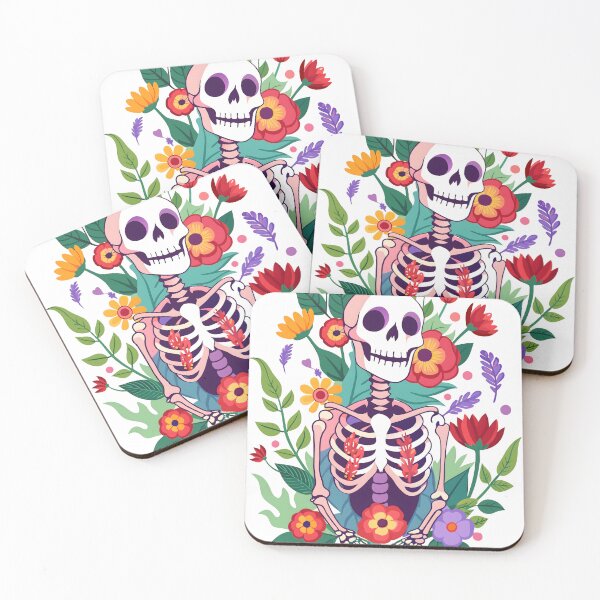 Item preview, Colorful Skeleton Floral Illustration Artistic Anatomy Botanical Design designed and sold by Rostislav Bouda.