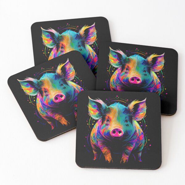 Item preview, Little colorful pig designed and sold by GRACIART-FR.