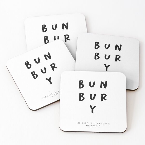 Item preview, Bunbury | Typography Design | Design Map Coordinates designed and sold by RM-Journey.