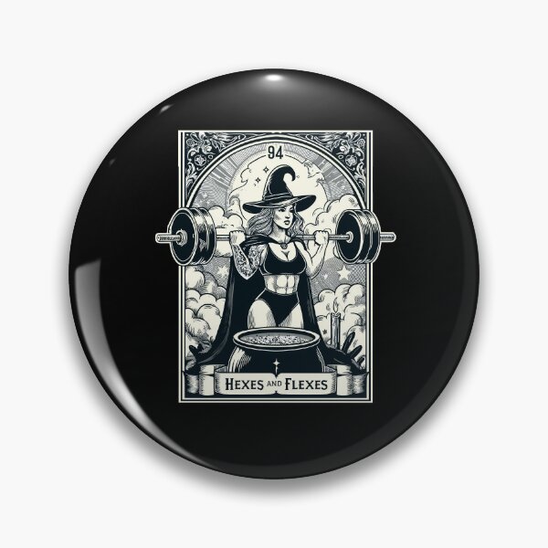 Item preview, Witch Workout Fitness Deadlifting Hexes Flexes Tarot Card designed and sold by Dressed For  Duty.