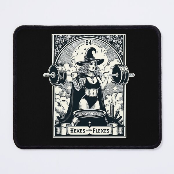 Item preview, Witch Workout Fitness Deadlifting Hexes Flexes Tarot Card designed and sold by Dressed For Duty.