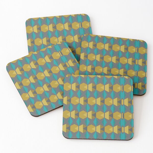 Item preview, Grey and teal geometric pattern  designed and sold by MeikoDesign.