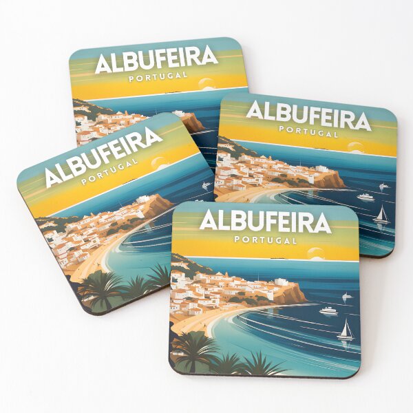 Item preview, Albufeira Portugal Retro Travel Art designed and sold by ZionPosteria.