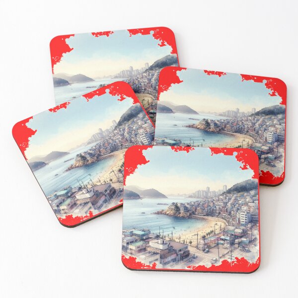 Item preview, 3D Sketch of Beautiful Busan Beach View ,   designed and sold by PaintMeWorld.