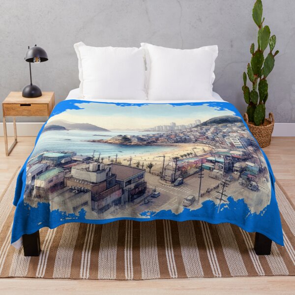 Item preview, 3D Sketch of Beautiful Busan Beach View , designed and sold by PaintMeWorld.