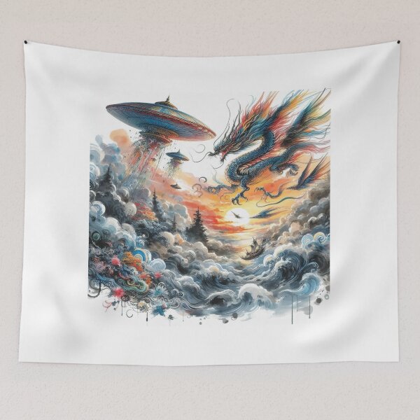 Item preview, UFO Dragons designed and sold by SuperDopeShop.