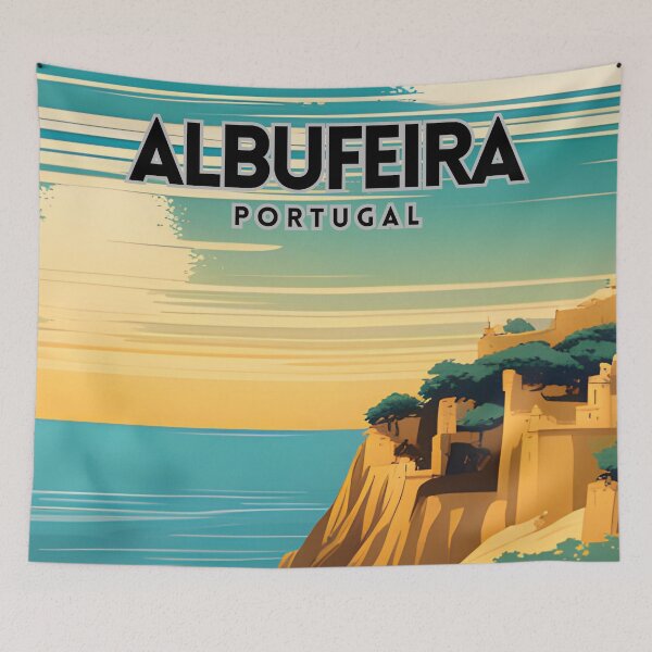 Item preview, Albufeira Portugal Travel Art designed and sold by ZionPosteria.