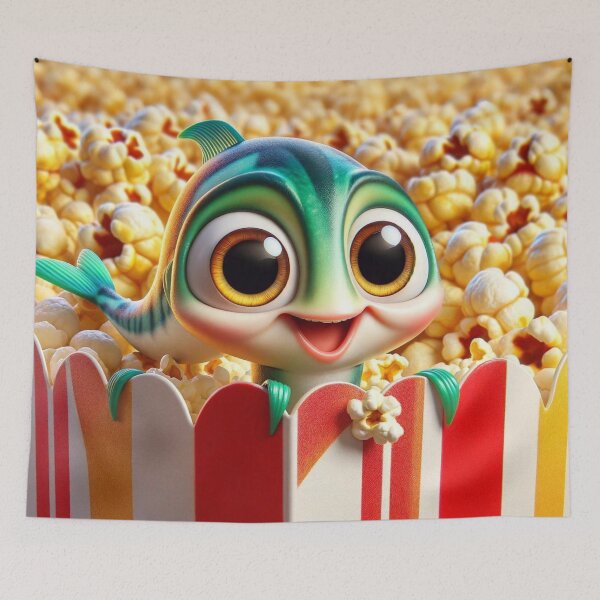 Item preview, Popcorn Fun with Anchovy designed and sold by Sillytoe.