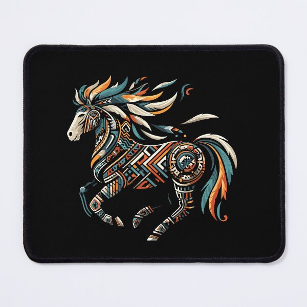 Item preview, Horse Tribal Abstract Art Native American Geometric Horses designed and sold by Dressed For  Duty.