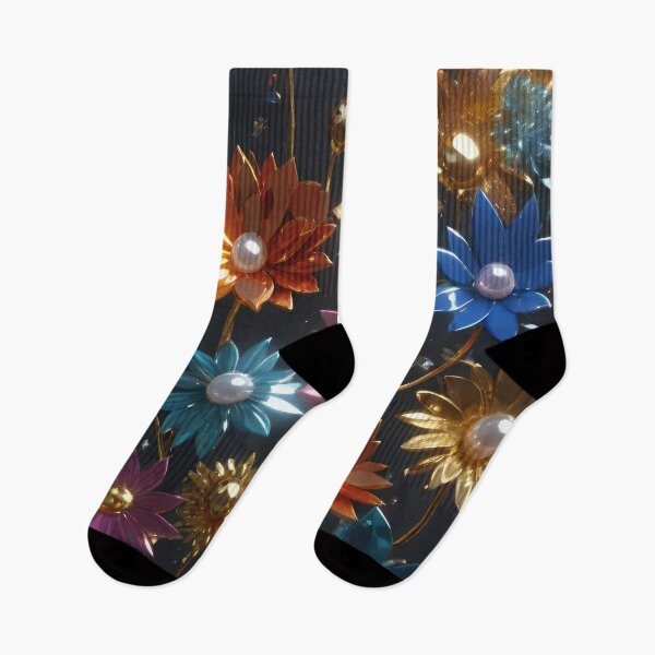 Artikelvorschau, Goldene bunte und glasig metallische 3D lebendige Farben Tulpenblüten Blätter entworfen und verkauft von HAKKI ARSLAN.