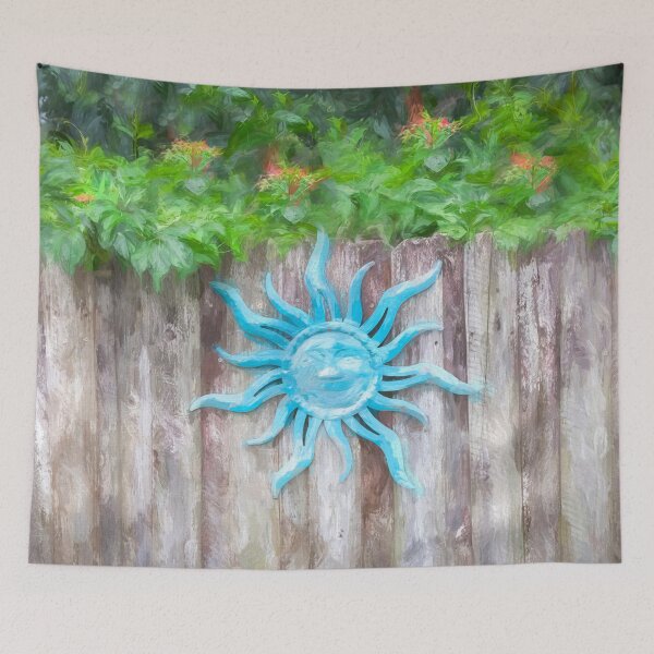 Item preview, Smiling Sun God Face on Fence X100 designed and sold by RichFrancoCars.