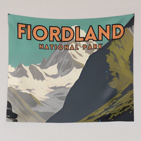 Item preview, Fiordland National Park Vintage designed and sold by ZionPosteria.