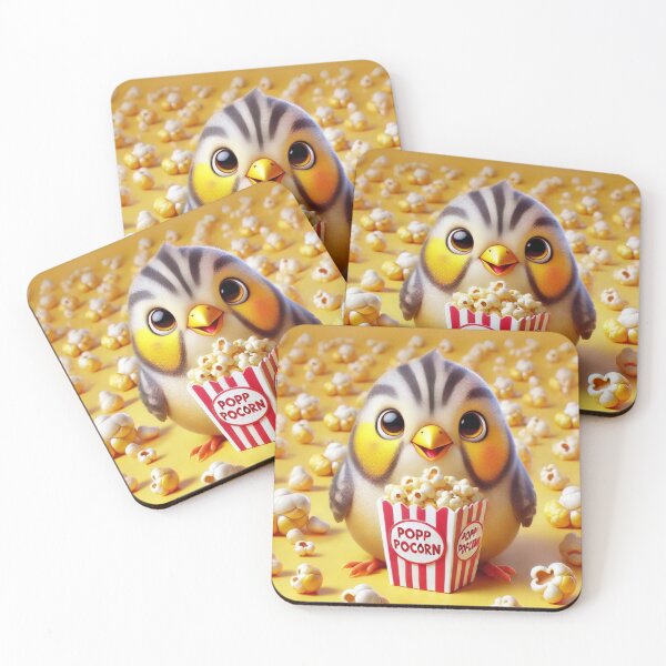 Item preview, Popcorn Delight with Zebra Finch designed and sold by Sillytoe.