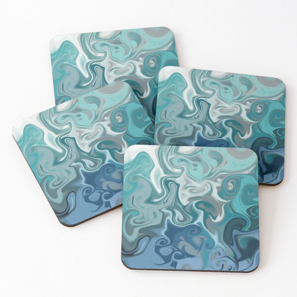 Item preview, Ocean Abstract Swirl Waves designed and sold by ShePeachy.