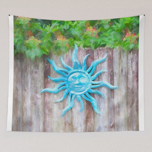 Item preview, Smiling Sun God Face on Fence X102 designed and sold by RichFrancoCars.