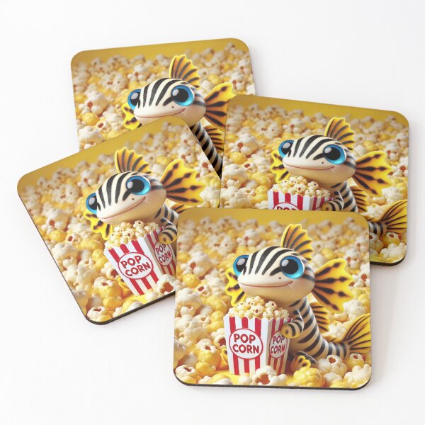 Item preview, Popcorn Feast with Zebra Pleco designed and sold by Sillytoe.