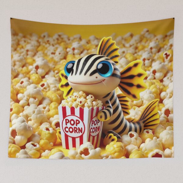 Item preview, Popcorn Feast with Zebra Pleco designed and sold by Sillytoe.