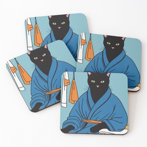 Item preview, Charming Cat in Bathrobe designed and sold by syafamaisa3.