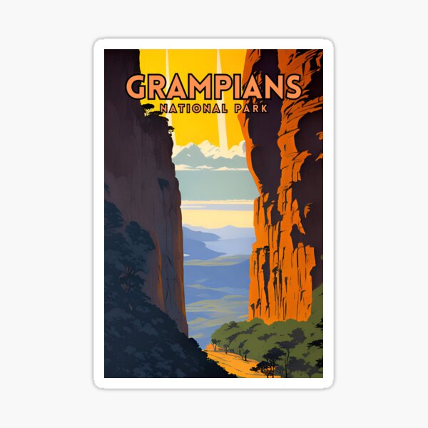 Item preview, Grampians National Park Vintage designed and sold by ZionPosteria.
