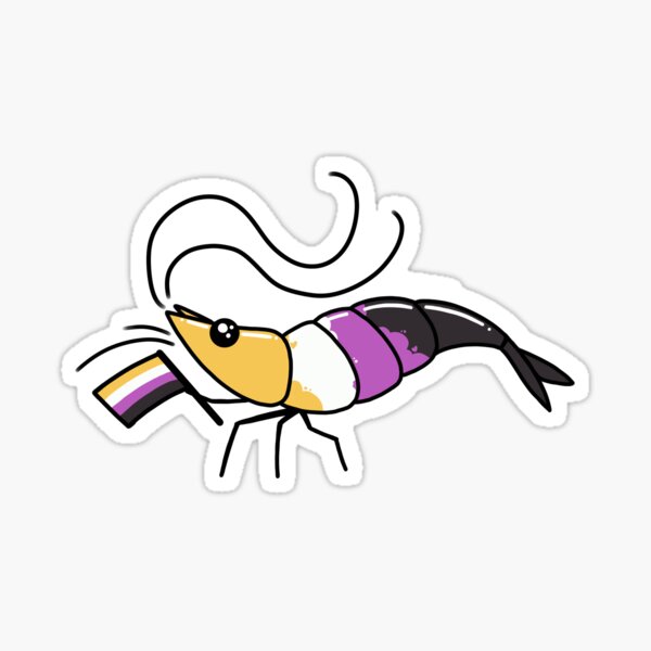 Item preview, Non-binary shrimp designed and sold by the-art-kid-.