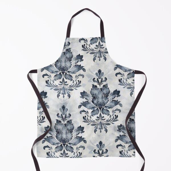 Item preview, MORNING MIST Watercolor Damask designed and sold by Frenchifique.