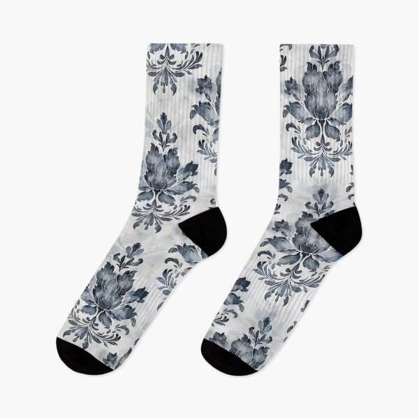 Item preview, MORNING MIST Watercolor Damask designed and sold by Frenchifique.