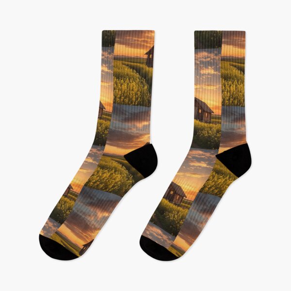 Item preview, Sunset serenity: the charm of country life designed and sold by KilianSzmid.