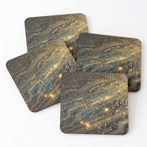 Item preview, Abstract Golden Circuit II designed and sold by Marinaso.