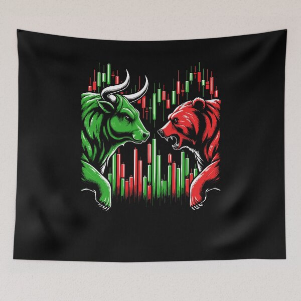 Item preview, Bull Versus Bear Stock Market Investor Traders Investing designed and sold by Dressed For  Duty.