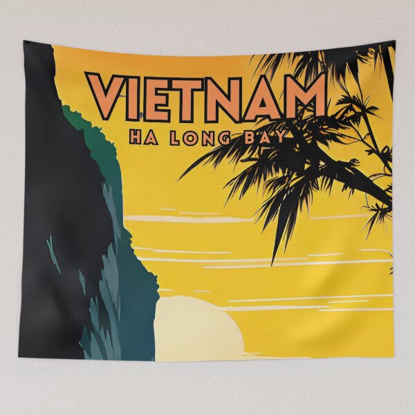 Item preview, Ha Long Bay Vietnam Vintage Travel designed and sold by ZionPosteria.