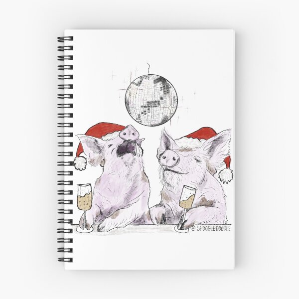 Item preview, Pigs at their Christmas Party designed and sold by SmelDraws.