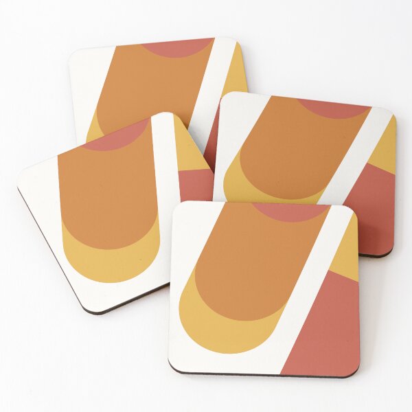 Item preview, Bauhaus 019 red yellow orange shapes designed and sold by KMA Home Design.