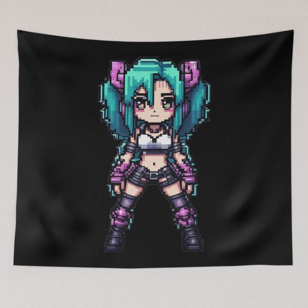 Item preview, Cute Cyber Girl, Pixel Art, Gamer, 8-Bit designed and sold by Burn-Ego.