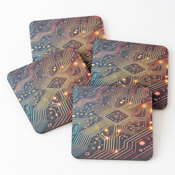 Item preview, Futuristic Multicolor Circuit designed and sold by Marinaso.