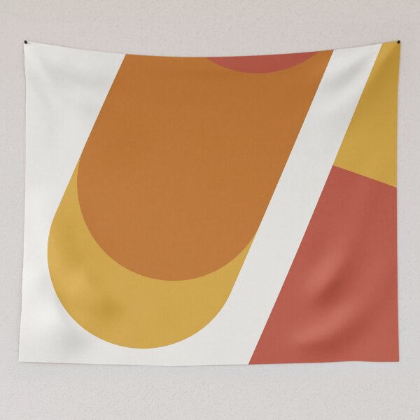 Item preview, Bauhaus 019 red yellow orange shapes designed and sold by KMA Home Design.