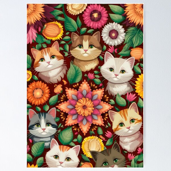 Item preview, Pattern funny cats designed and sold by MarcosCarvalho.