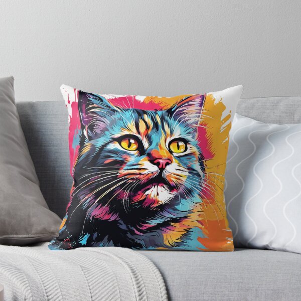 Artikelvorschau, Katze mit Splash-Hintergrund entworfen und verkauft von ArtsyWishesShop.