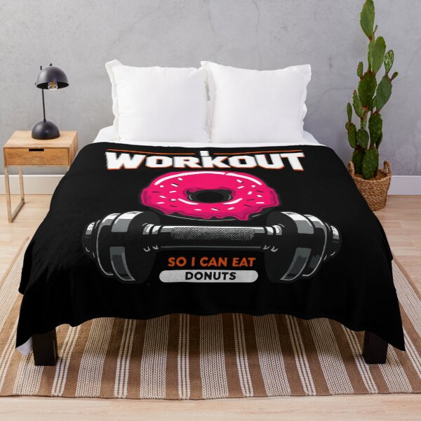 Item preview, I Workout So I Can Eat Donuts Funny Doughnut Fitness Gym designed and sold by Dressed For Duty.